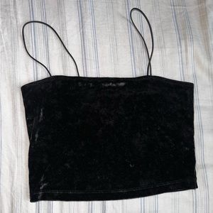 Velvet crop top